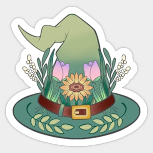 Garden Witch Hat Sticker